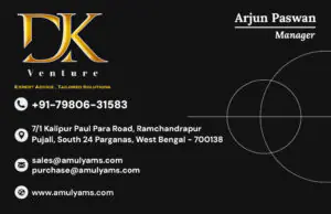 DK Venture Visiting Card Back (Arjun Paswan)